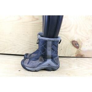 KEEN Boots Women 8 Betty Lined Dark Blue Gray Zip Up Snow Ankle Shoes 200g